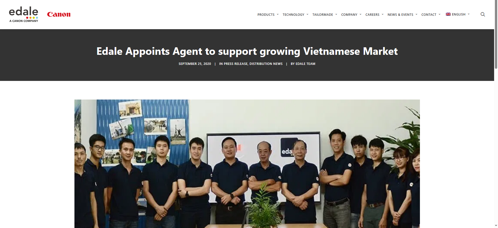 Edale appoints MDS as official distributor in Vietnam